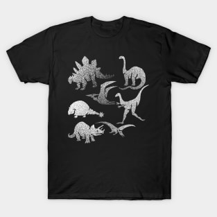 Black and White Dinos T-Shirt